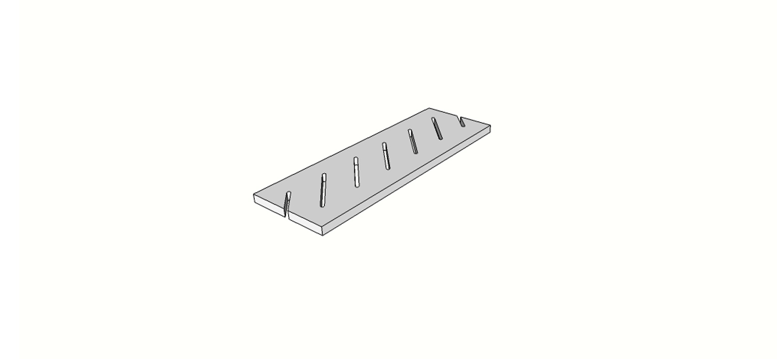 Grille droite <span style="white-space:nowrap;">20x60 cm</span>   <span style="white-space:nowrap;">ép. 20mm</span>