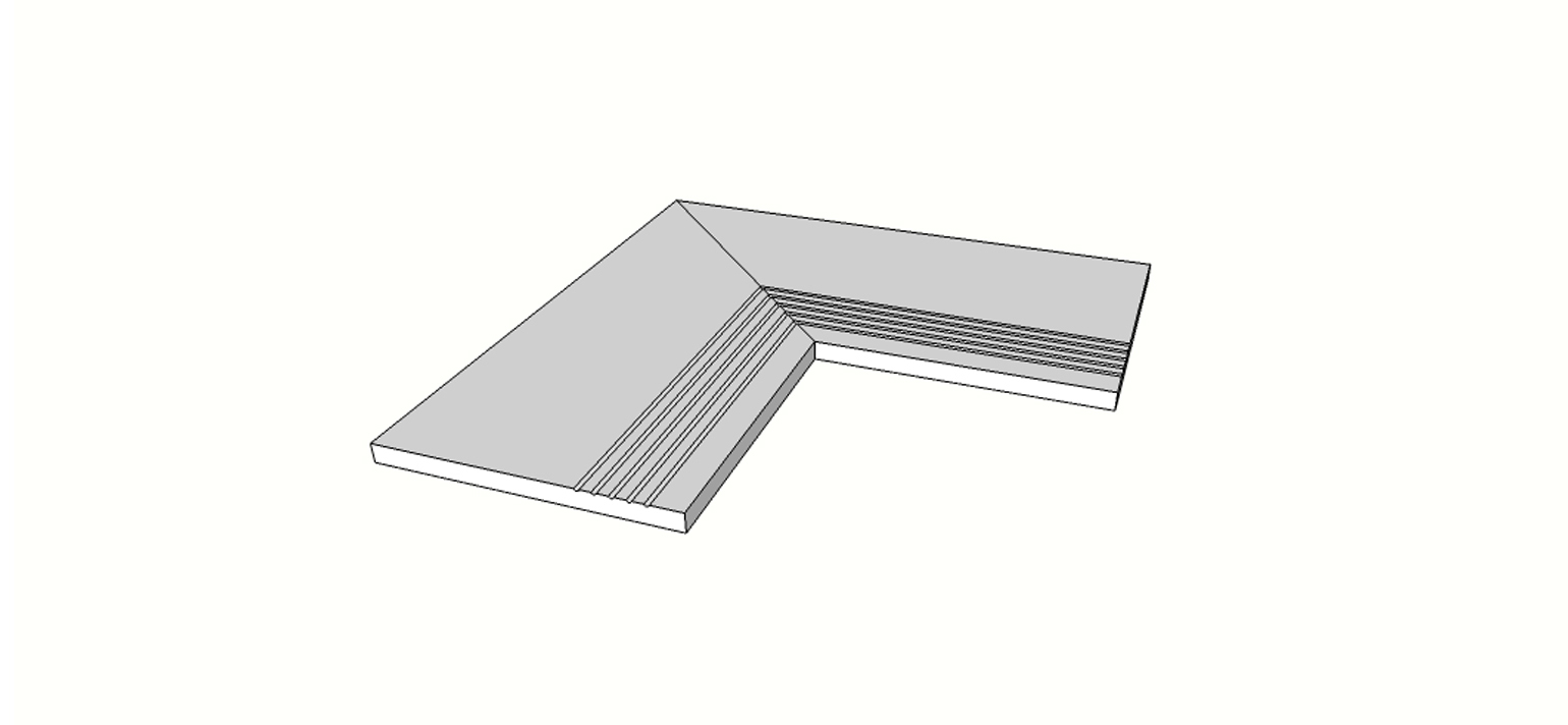 Margelle antidérapant bord rectiligne angle int. complet (2 pièces) <span style="white-space:nowrap;">30x60 cm</span>   <span style="white-space:nowrap;">ép. 20mm</span>