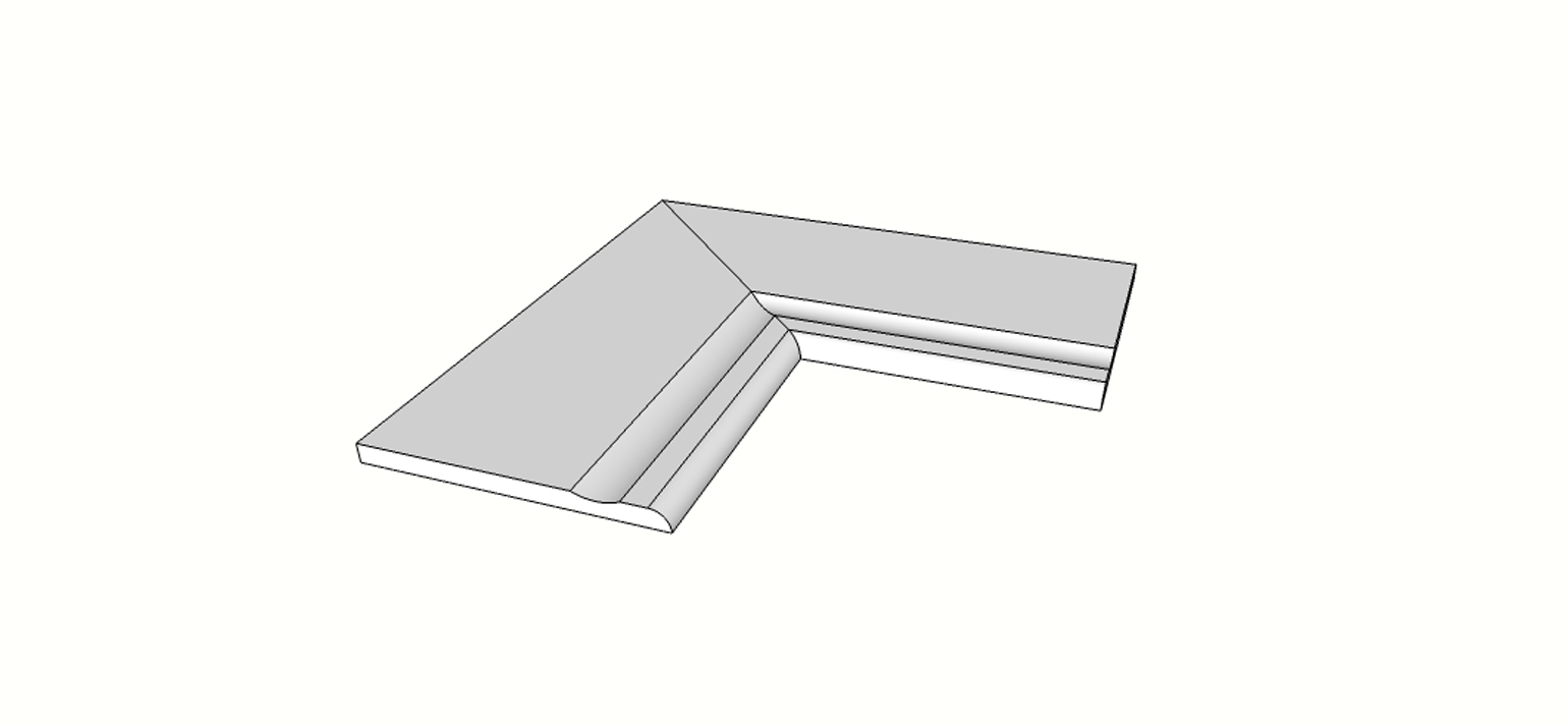 Margelle bord antidérapant rectiligne angle ext. complet (2 pièces) <span style="white-space:nowrap;">30x60 cm</span>   <span style="white-space:nowrap;">ép. 20mm</span>