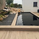 Piscine rectangulaire - Abéa carrelage effet bois